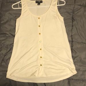 Flowly White Blouse Tank Top